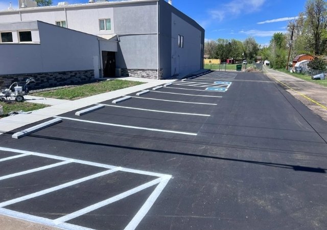 New Striping for parking in Denver