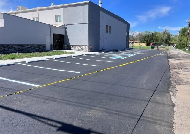 Another asphalt parking lot installation denver