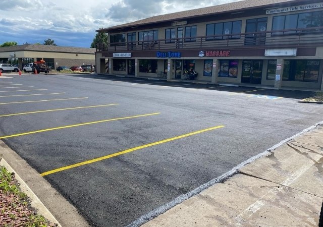 Asphalt Parking Lot In Denver Colorado